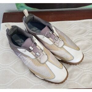 FootJoy M Project Golf Shoes Mens 10M White Grey Boa Lacing Spiked 57350